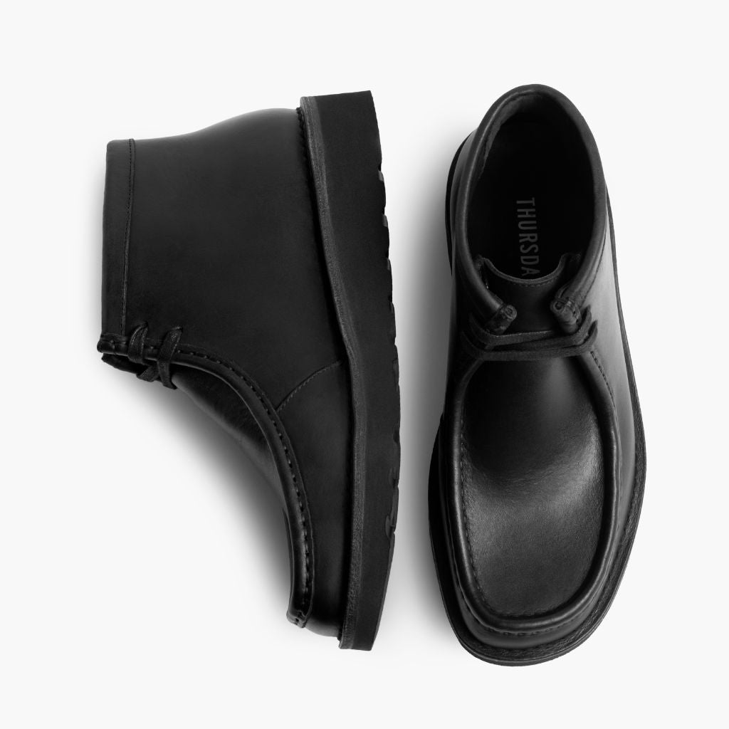Men's Roadrunner Lace-Up Boot In Black Leather - Thursday Boot Company