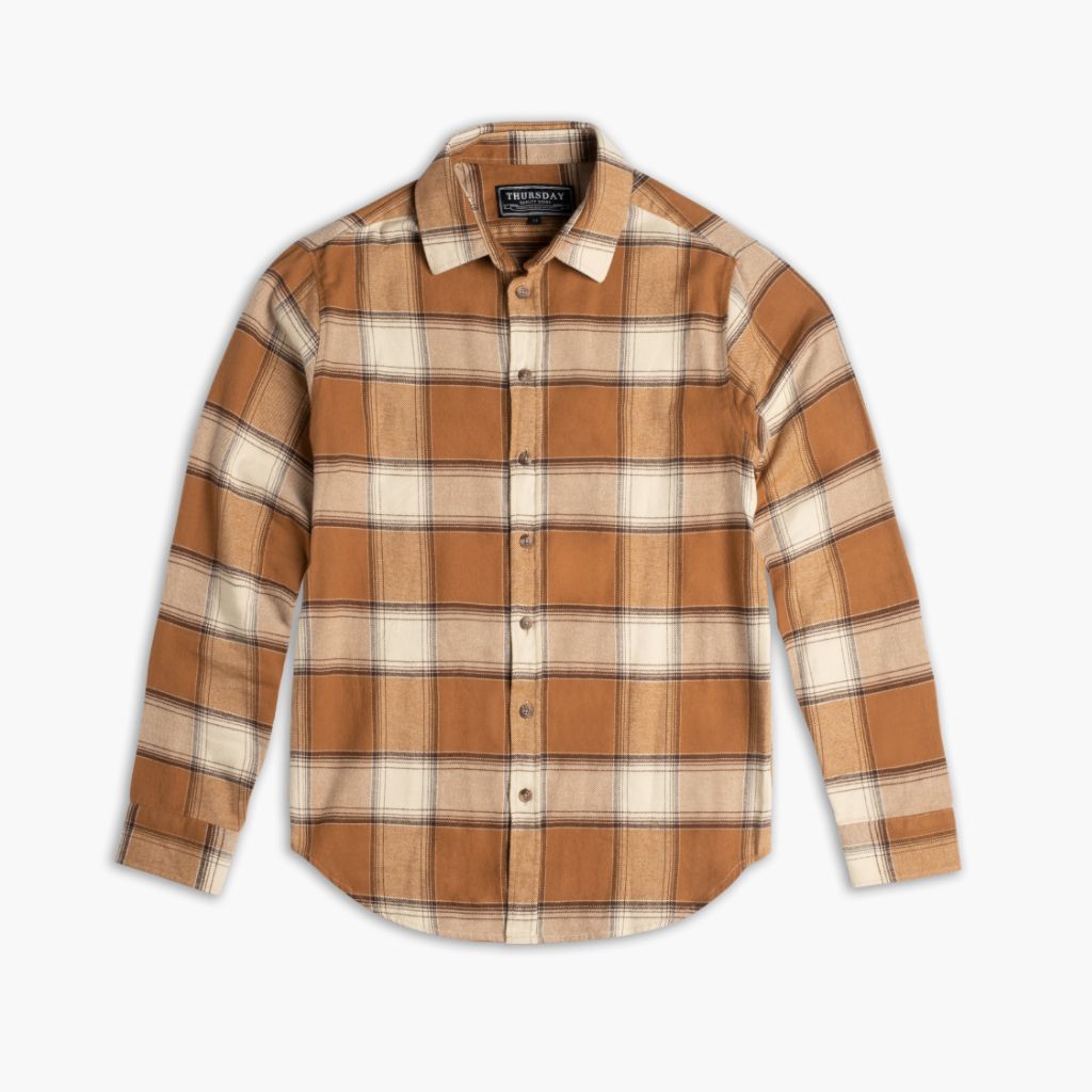 Men's Forever Flannel Shirt in Butterscotch Plaid - Thursday