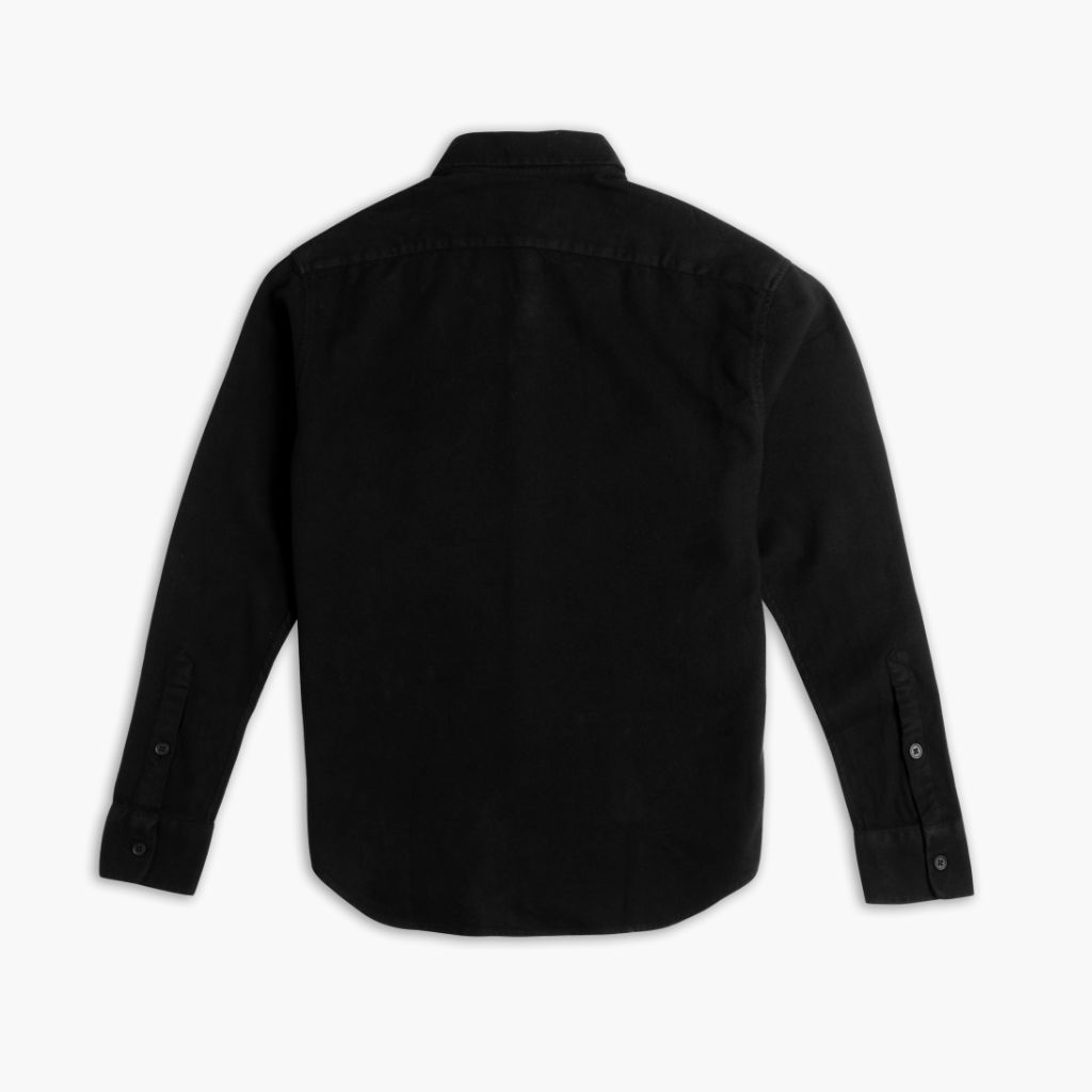 Black Brushed Cotton Shirt