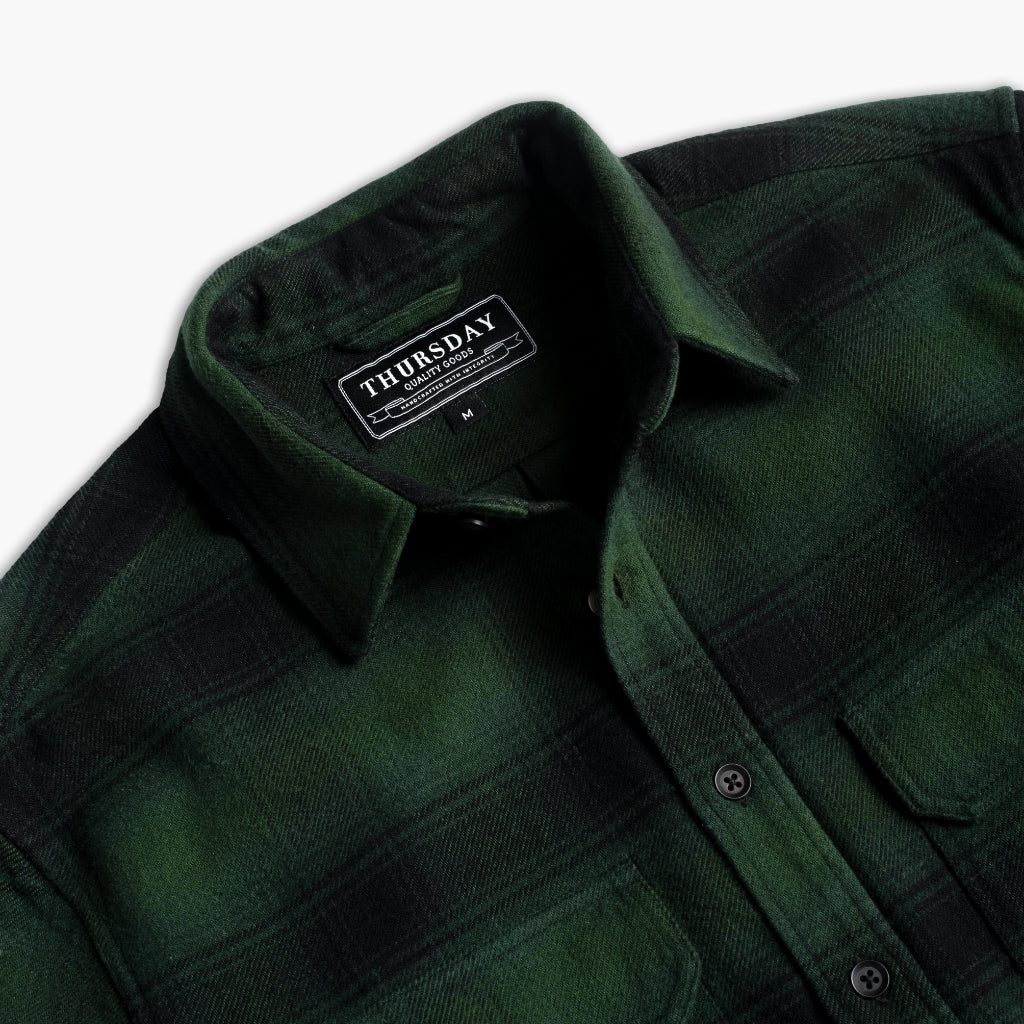 Men's Summit Flannel Shirt in Evergreen Plaid