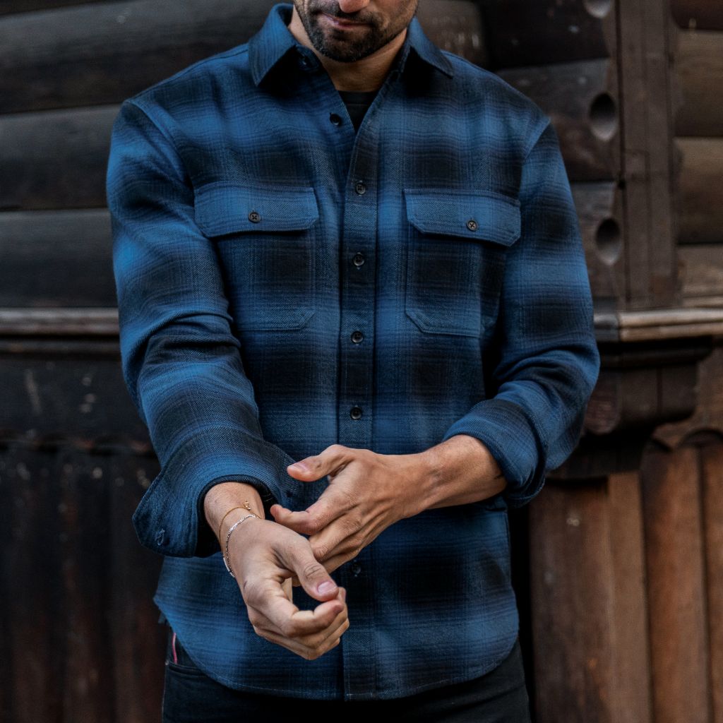 Summit Flannel Shirt Navy - Main Image