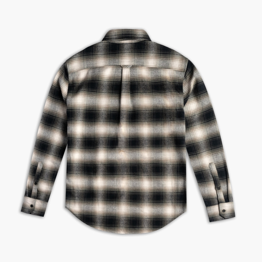 Men's Flannel Shirt in Black & White Buffalo Check - Thursday