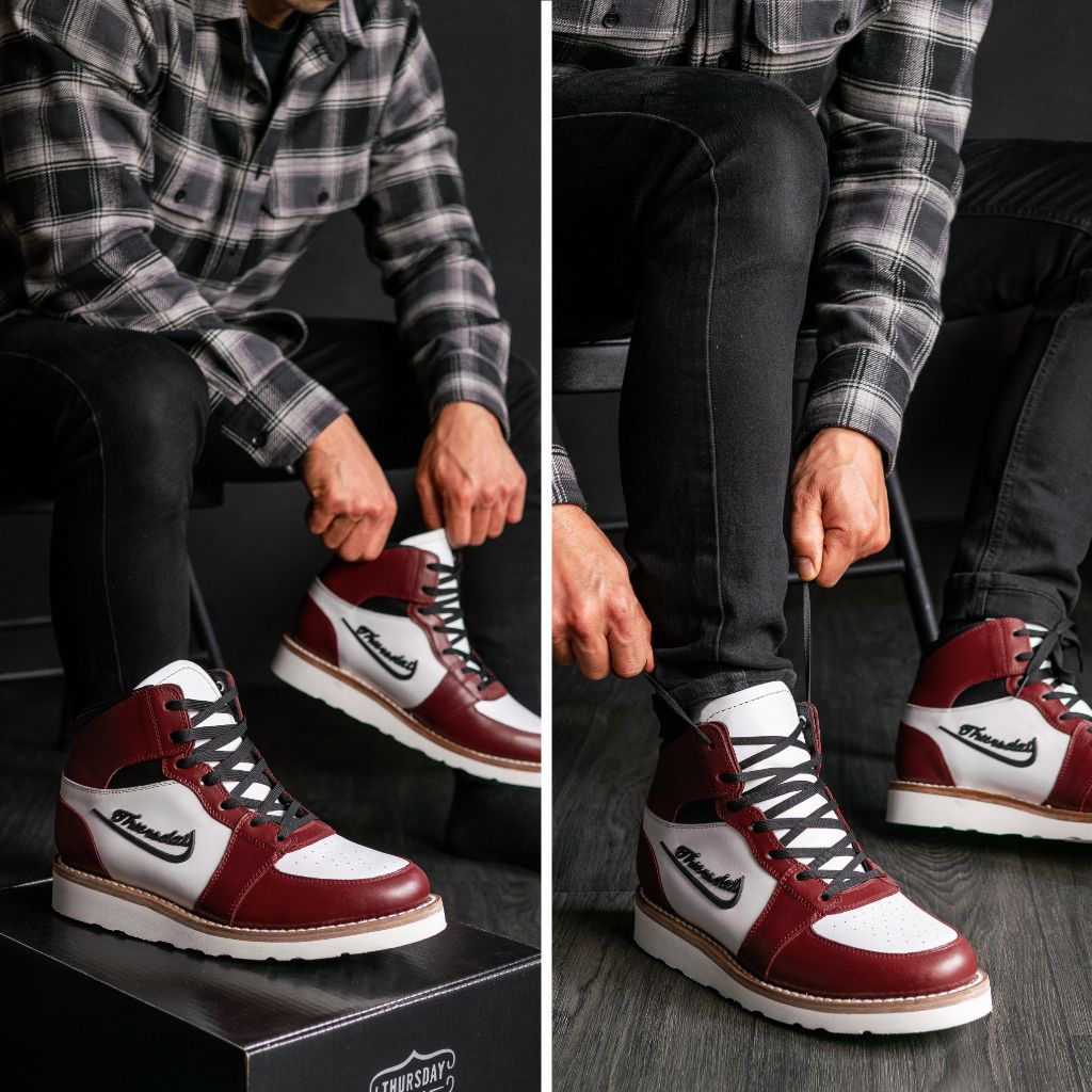 Men's Showtime Boot In Red & Black 'Toro' Leather - Thursday