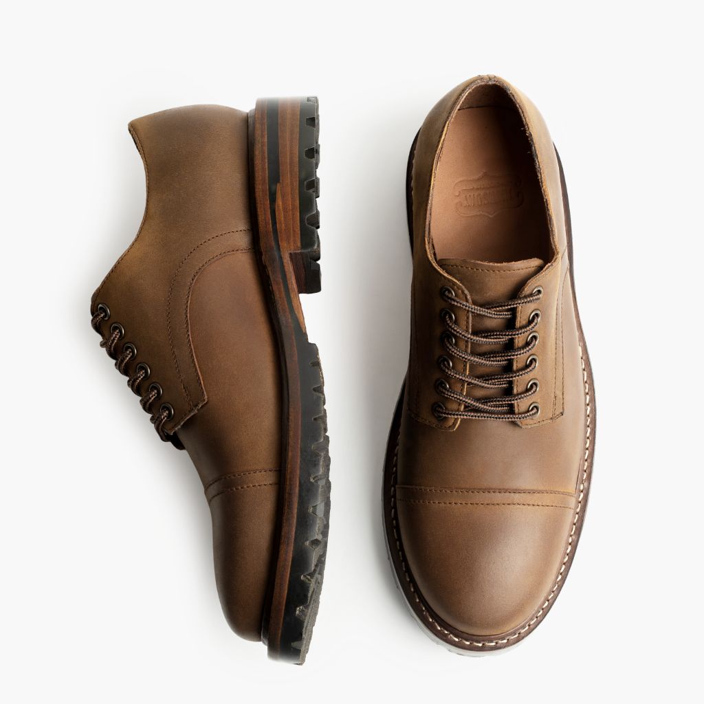 Men's Statesman Dress Shoe in Brown 'Burnt Copper' Leather