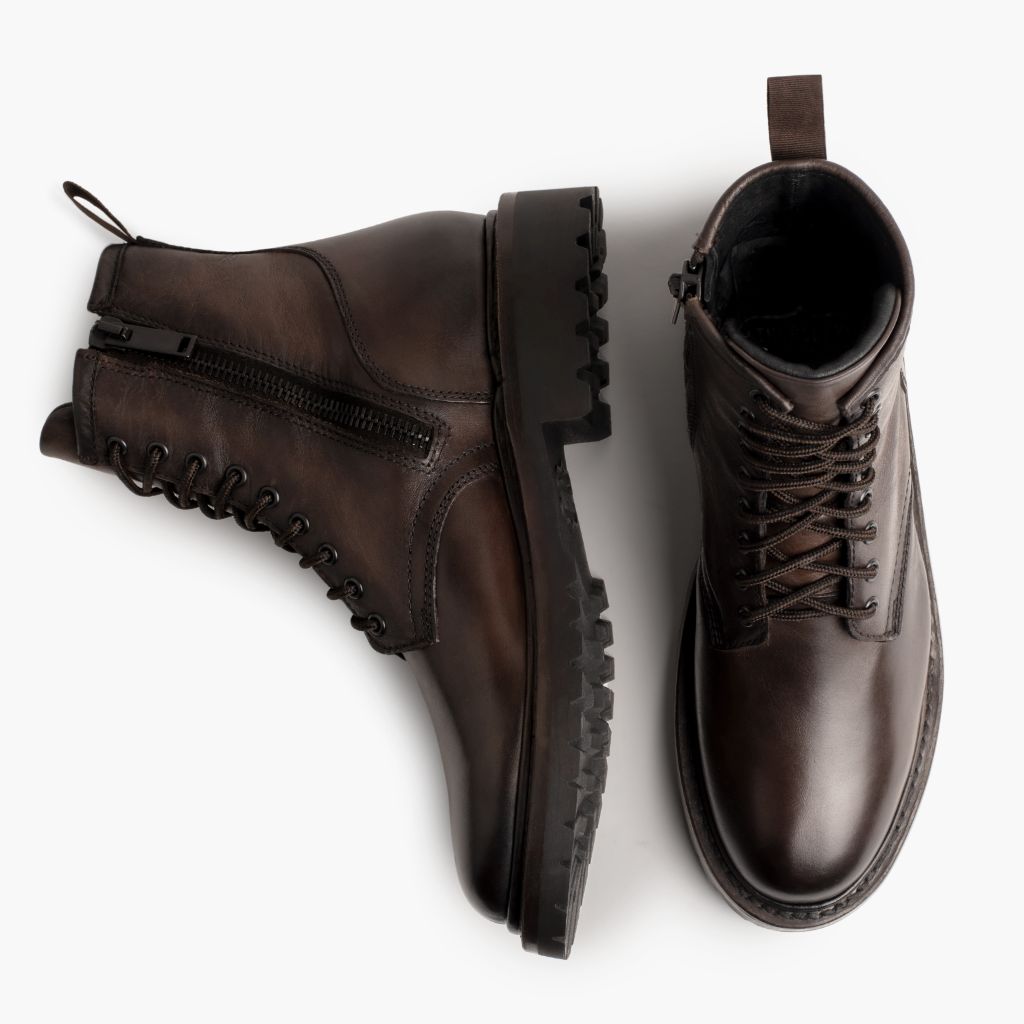 【韓国threetimes スリータイムズ】Moto lace-up boots Moto lace-up boots – threetimes