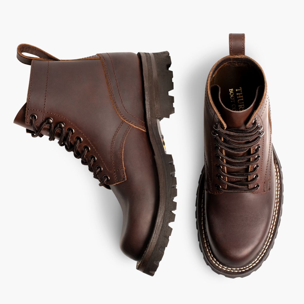 Men's Thunder Logger Boot In Brown 'Burnt Wheat' Leather - Thursday