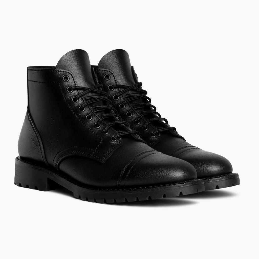 Men's Vanguard Lace-Up Boot In Black Roughout Leather - Thursday