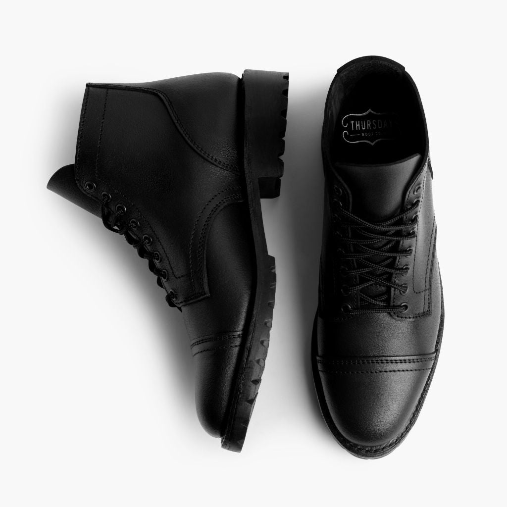 Thursday Boot Company The Vanguard Black Leather Lace Up Boots Size 7D Men main image 2
