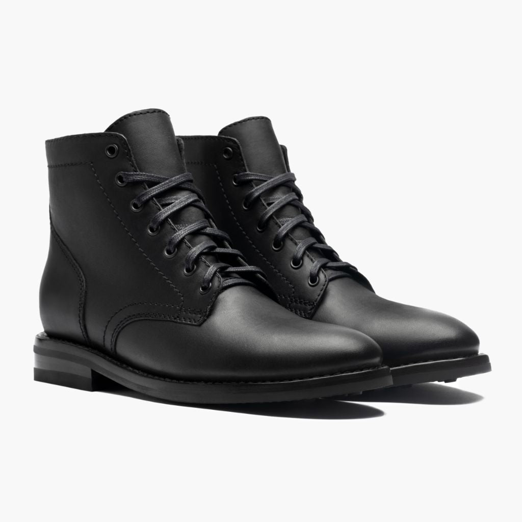 Men's President Lace-Up Boot In Black Leather - Thursday Boot Company