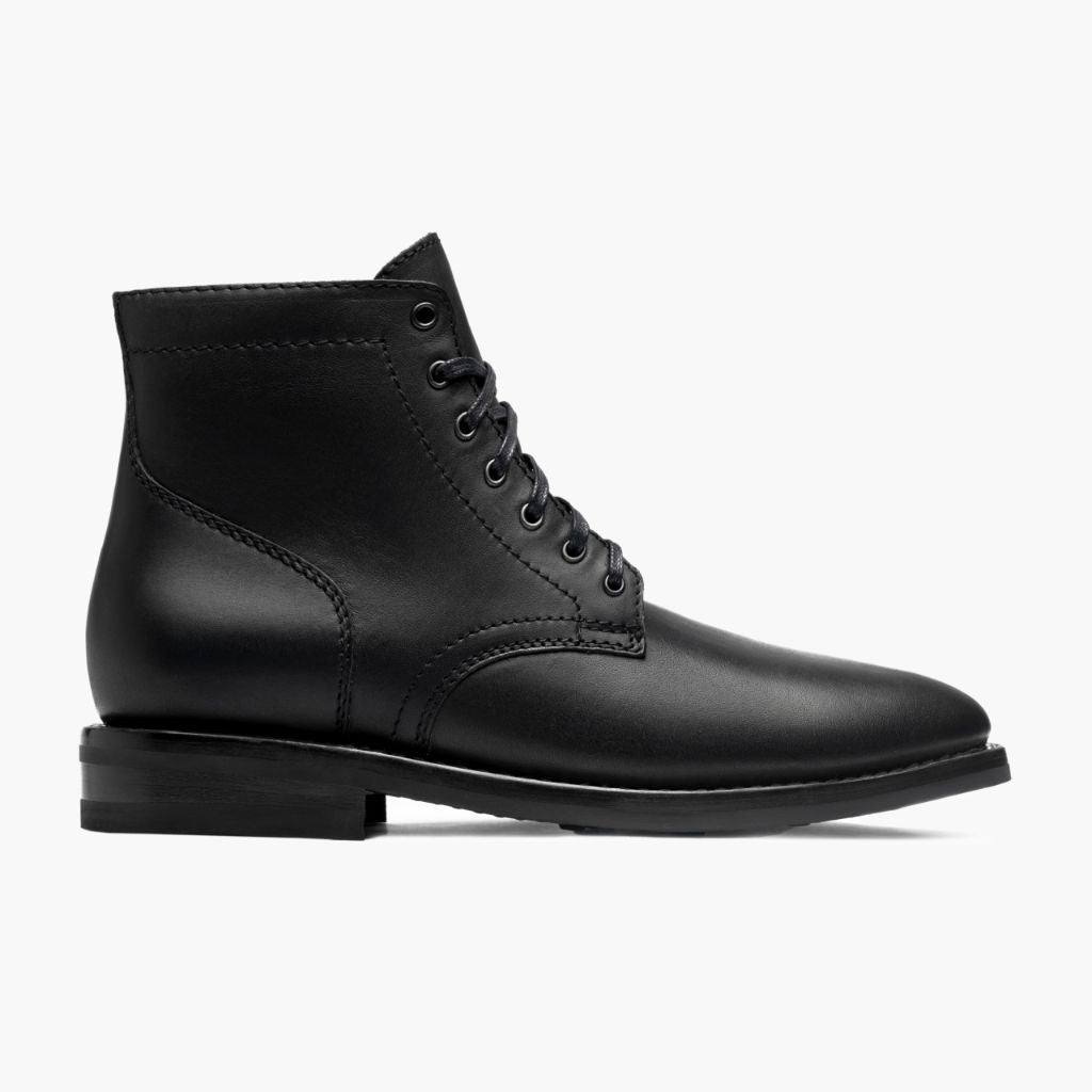 Men's Lug Sole Major Zip-Up Boot In Black Leather - Thursday Boots