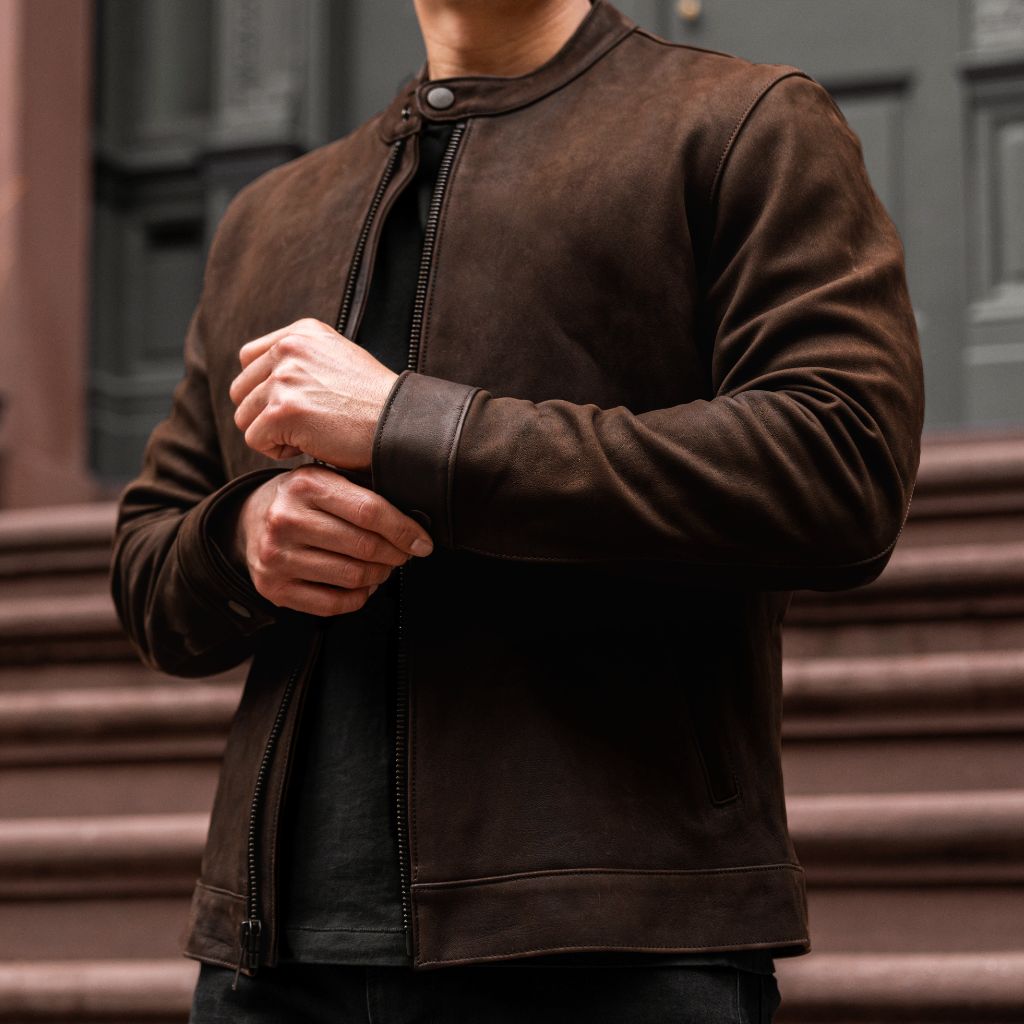 tobacco racer jacket Product Variants