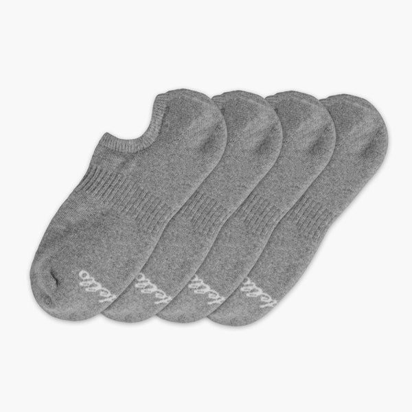 Klassische Füßlinge für Damen | Grau, 4er-Pack 