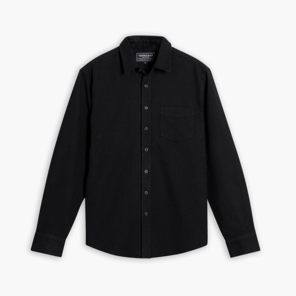 Thursday Boot Company Men's Black Flannel Solid Shirt Size XL Thursday Boot Company Men's Black Flannel Solid Shirt Size XL