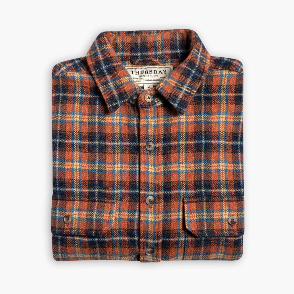 Thursday Boot Company Men's Brown Flannel Summit Flannel Shirt Size L
