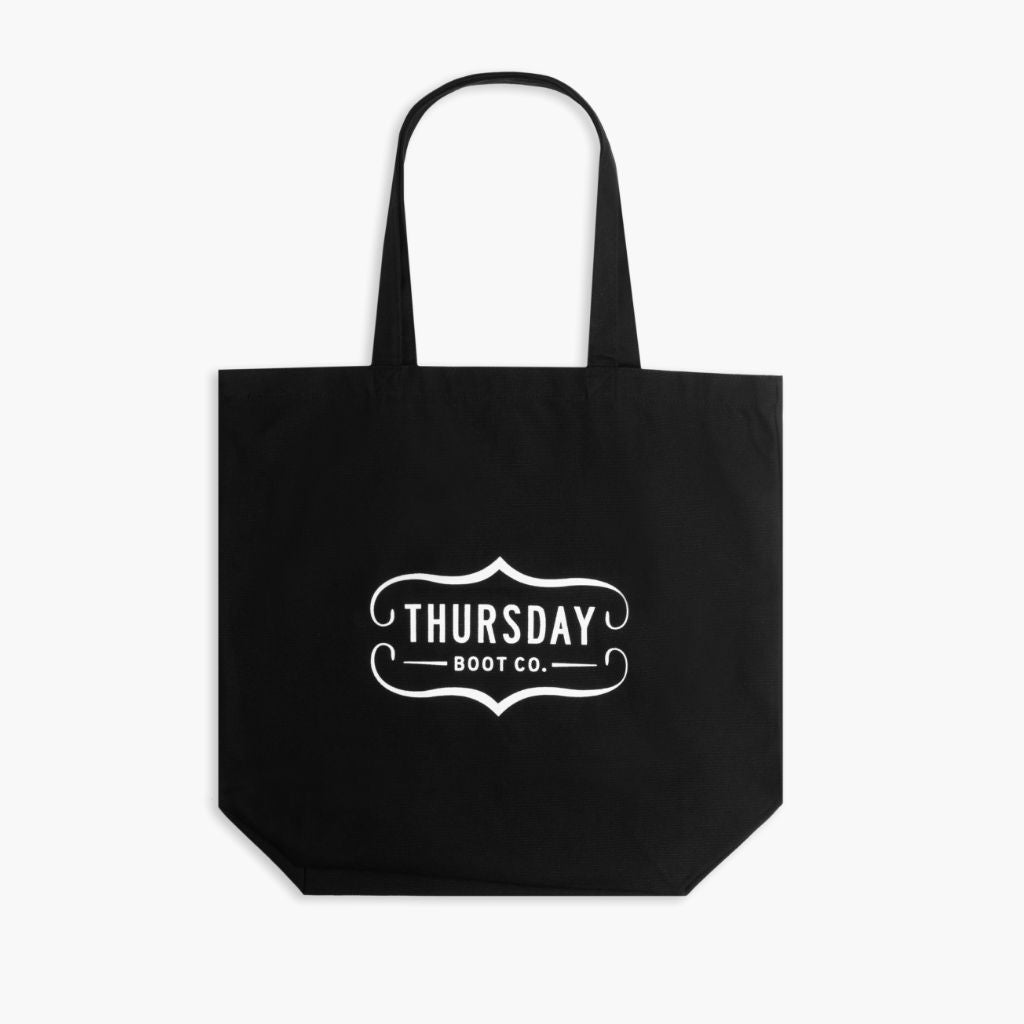 Canvas Tote Bag in Black - Thursday Boot Company
