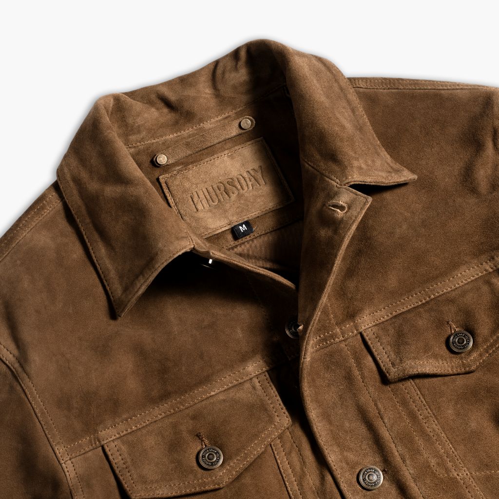 Suede Trucker Jacket | Dusty