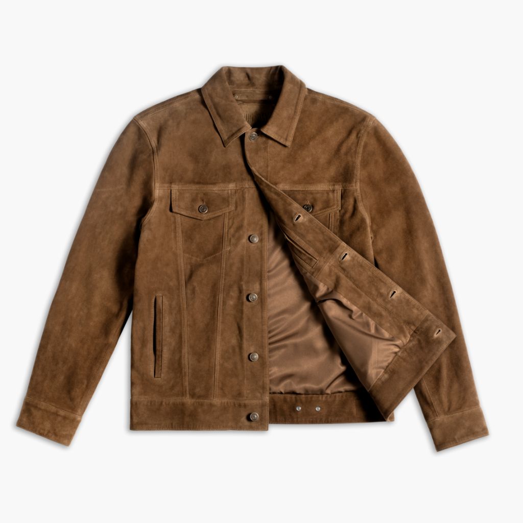 Suede Trucker Jacket Dusty - Main Image