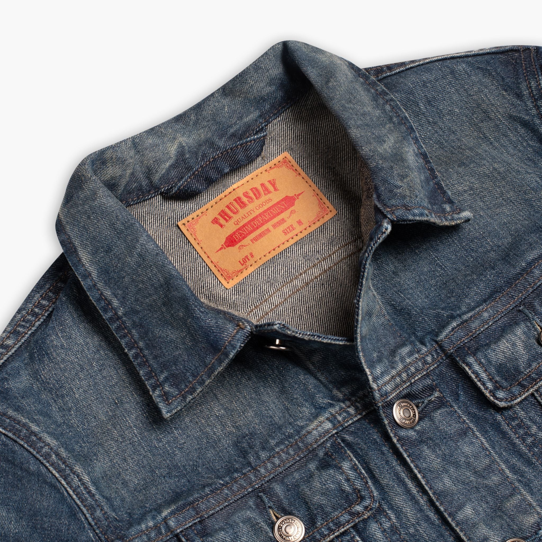 Women's Denim Trucker Jacket in Faded Indigo - Thursday