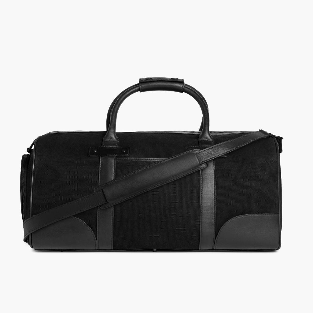 Men's Weekender Duffel Bag in Black Canvas Men's Weekender Duffel Bag in Black Canvas