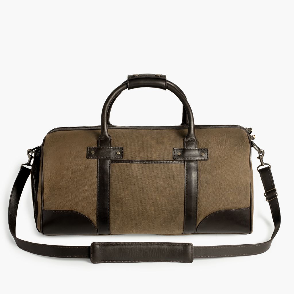 Men's Weekender Duffel Bag in Brown 'Tobacco' Canvas