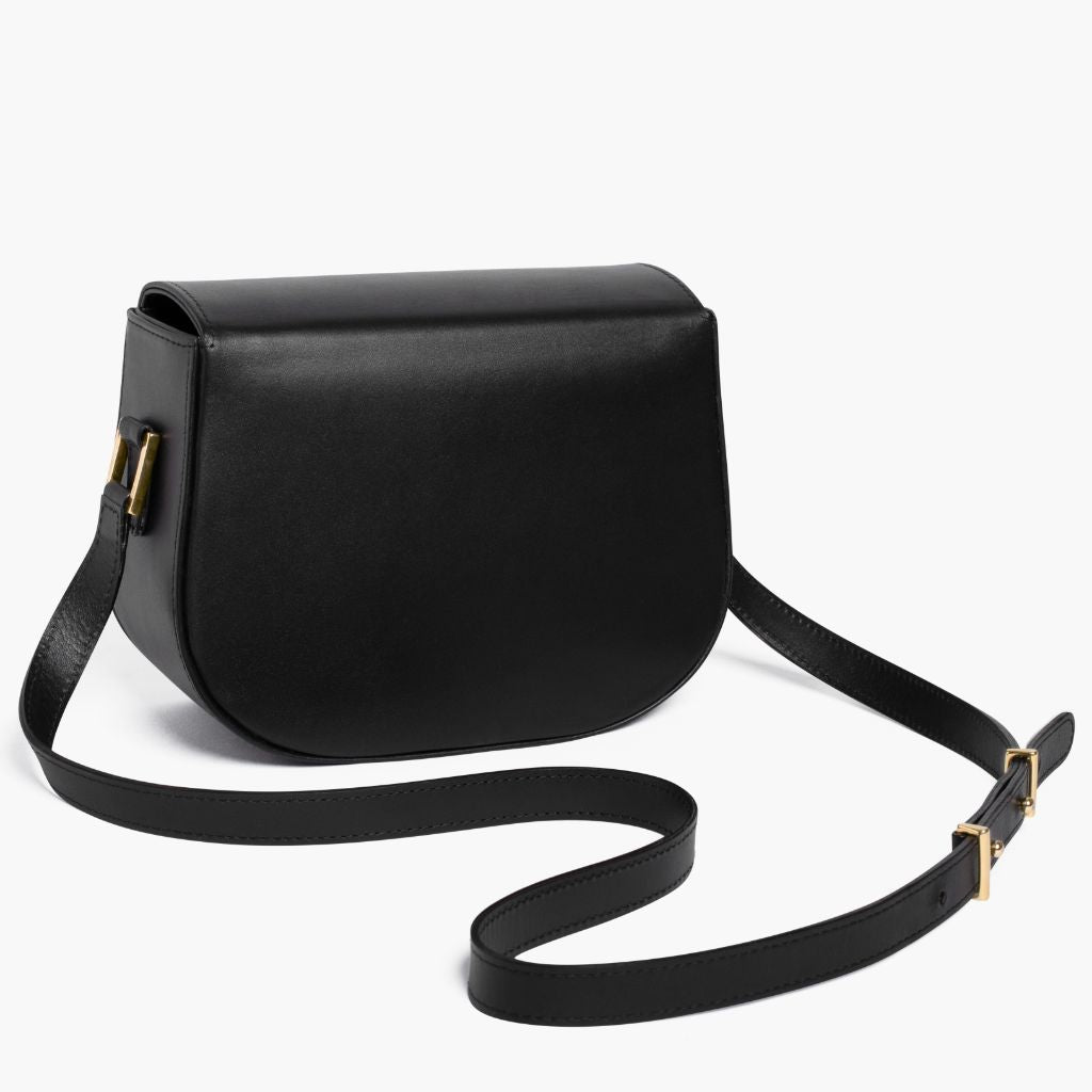 black leather crossbody backpack Women's Leather Crossbody Bag in Black