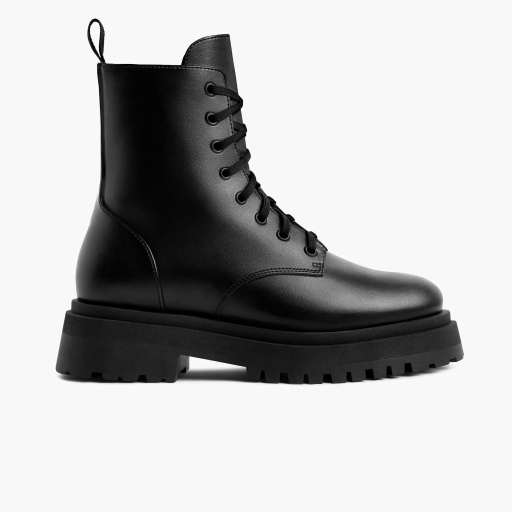 Women's Dolce ZipUp Boot In Black Vegan Leather Thursday