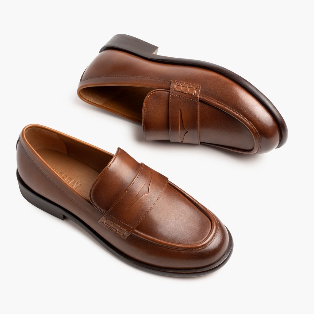 Women's Dress Penny Loafer In Brown 'Pecan' Leather - Thursday
