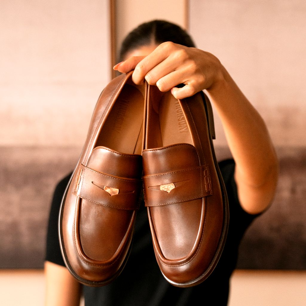 Women's Dress Penny Loafer In Brown 'Pecan' Leather