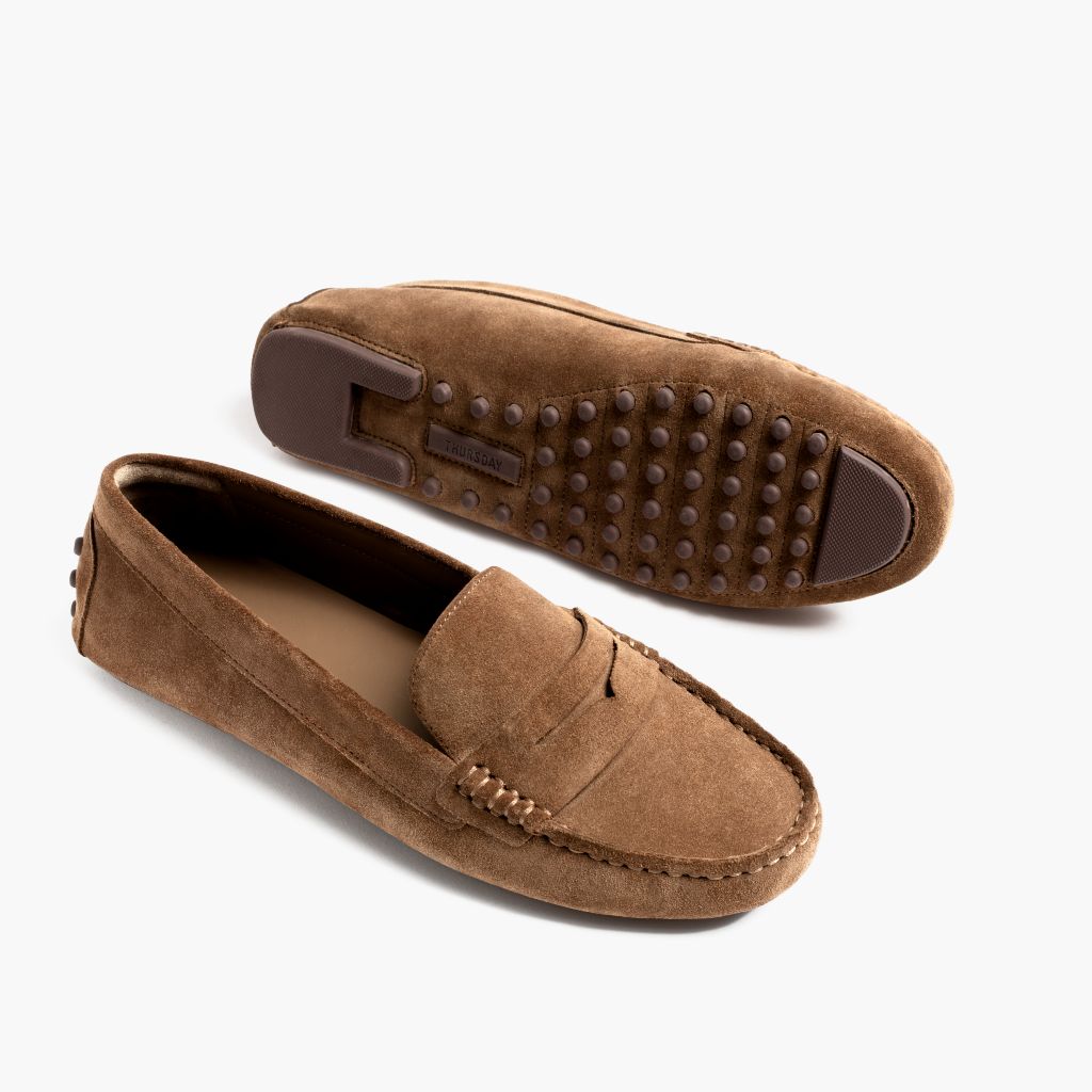 Road 3 Brown Suede & Leather Slip On Loafers Shoes, Women\'s  Size 9, EUR 40 Miluxas Women main image 2