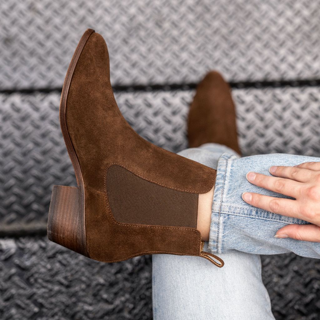 Women's Duchess Chelsea Boot In Cognac Suede - Thursday Boot Company