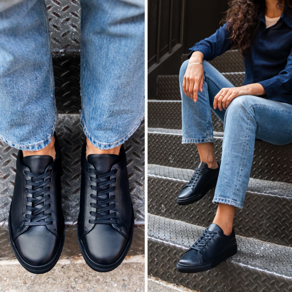 Women's Encore Low Top Sneaker In Navy Leather - Thursday
