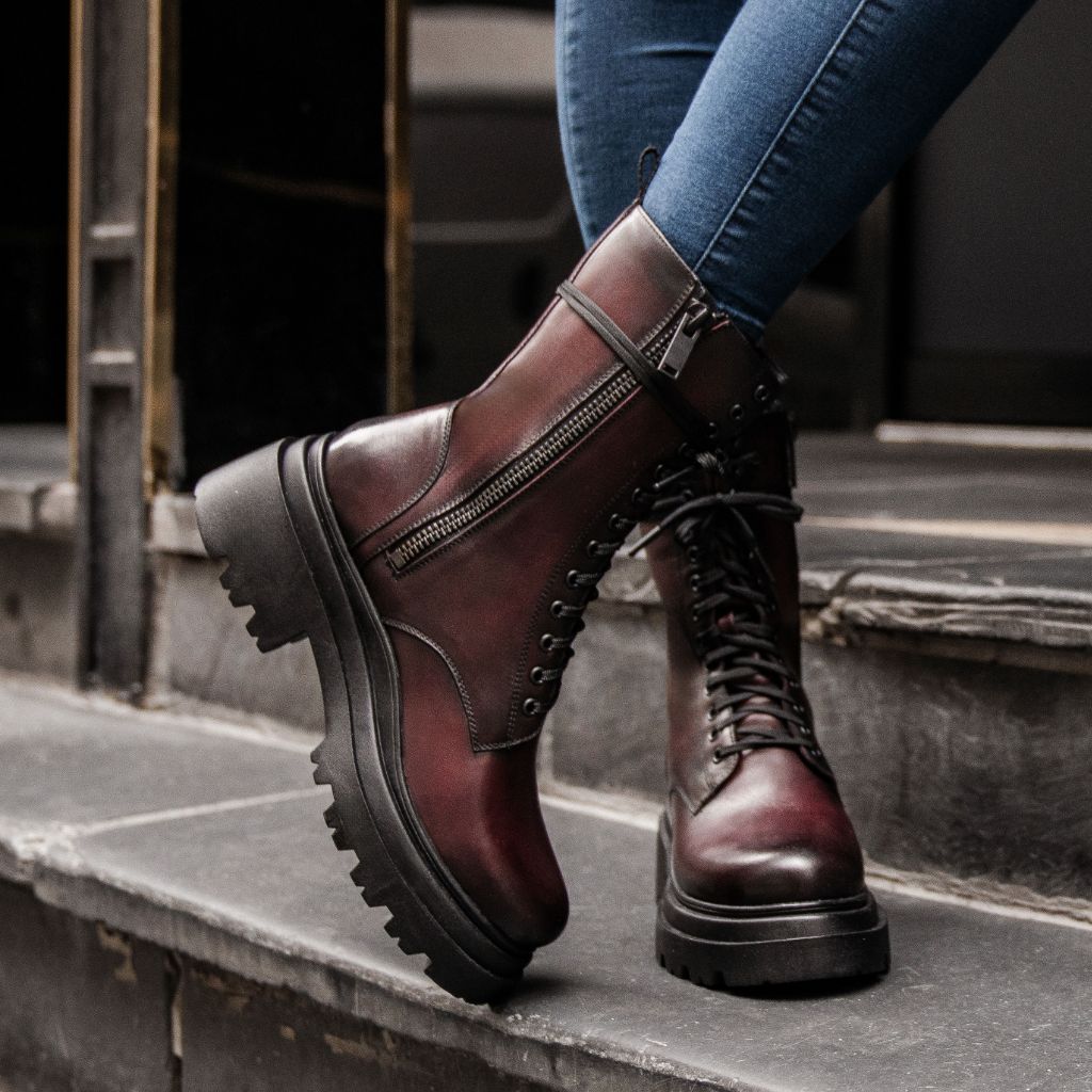 Thursday Boot Co Burgundy Black Combat Premium Womens Patent Leather Thursday Boot Co Burgundy Black Combat Premium Womens Patent Leather