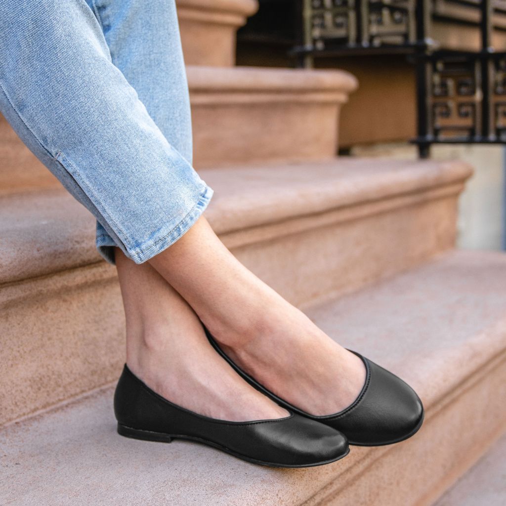 Faux-Leather Ballet Flats For Women