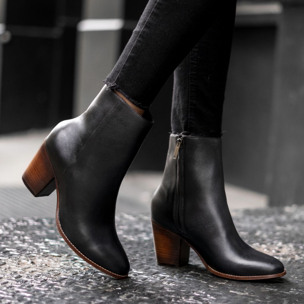 Thursday Boot Company Women's Black Leather Highline Bootie Size 8.5