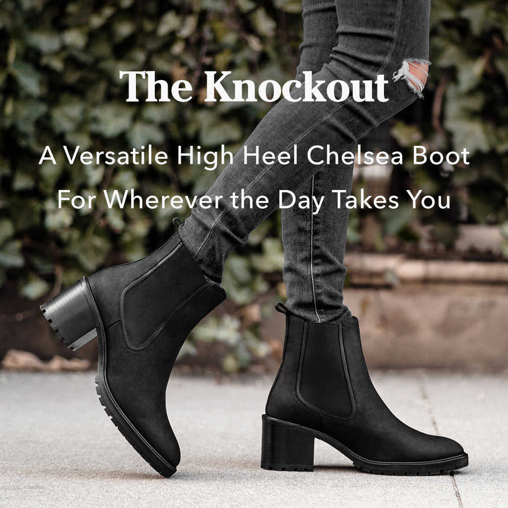 Women's Knockout High Heel Chelsea Boot In Black Matte - Thursday