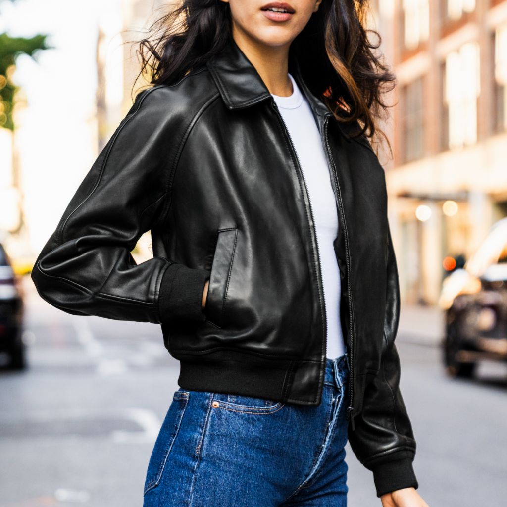 当時もの　jリーグ official leather jacket ブラック Women's Major League Jacket In Black Leather - Thursday