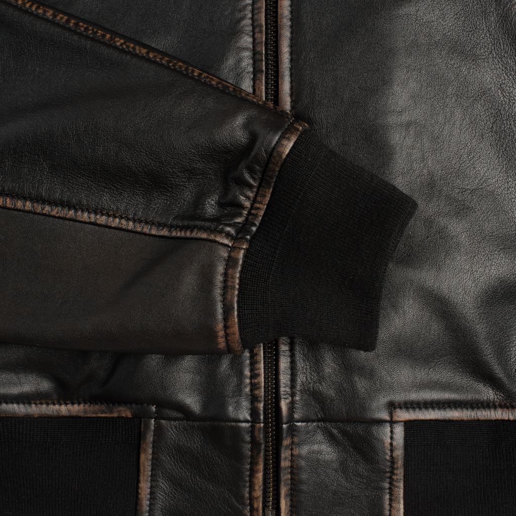 Women's Major League Jacket In Black Mocha Leather - Thursday