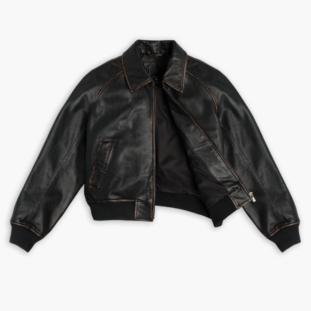 Women's Major League Jacket In Black Mocha Leather - Thursday