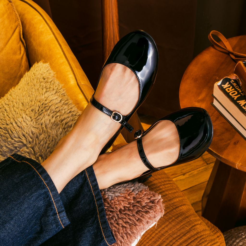 Women's Mary Jane Loafer In Black Patent Leather - Thursday Women's Mary Jane Loafer In Black Patent Leather - Thursday