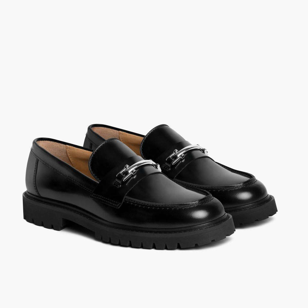 ローファー・オックスフォード DOUCAL'S Woman Loafers Black DD8796ALAIPY708 NN00 Women's leather loafer | black and white - Doucal's