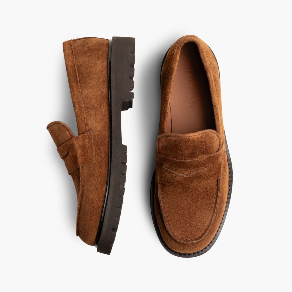Brown Suede Suede Driving Loafers Women's Women's Penny