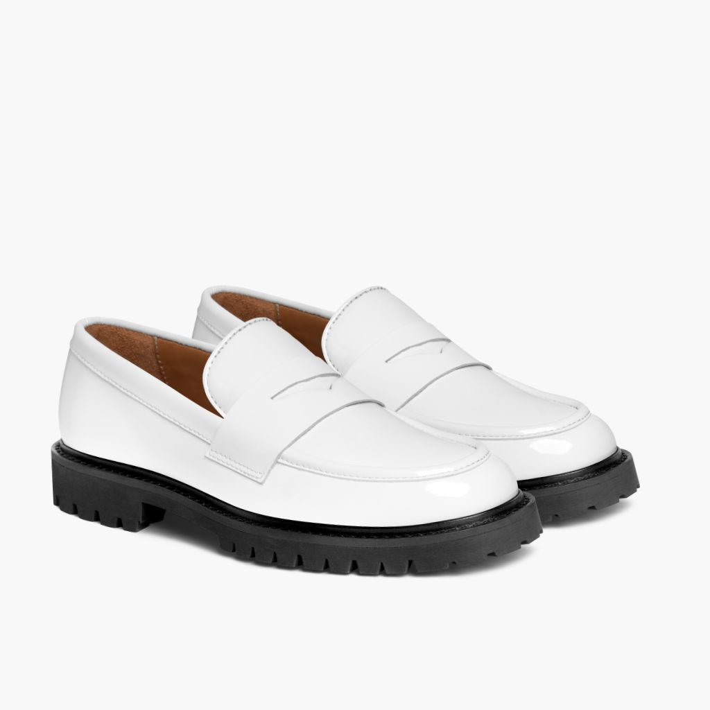 Thursday Boot Company Women's White Leather Penny Size 8 Thursday Boot Company Women's White Leather Penny Size 8