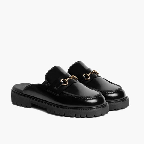 Penny Mule | Schwarz &amp; Gold 