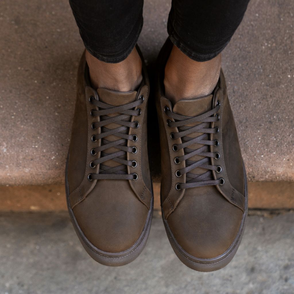 Women's Premier Low Top In Brown 'Tobacco' Leather - Thursday