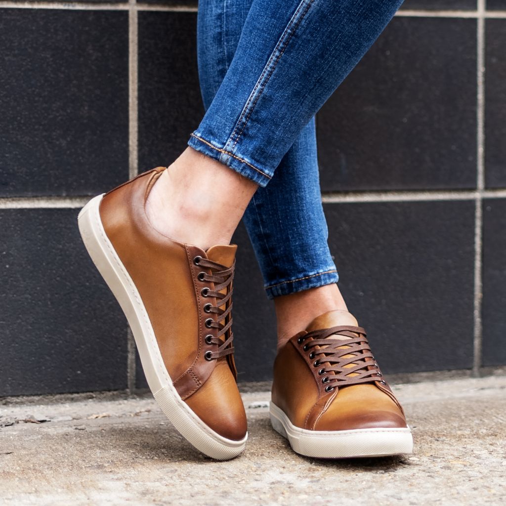 Women's Premier Low Top In Natural Vachetta Leather - Thursday Boots