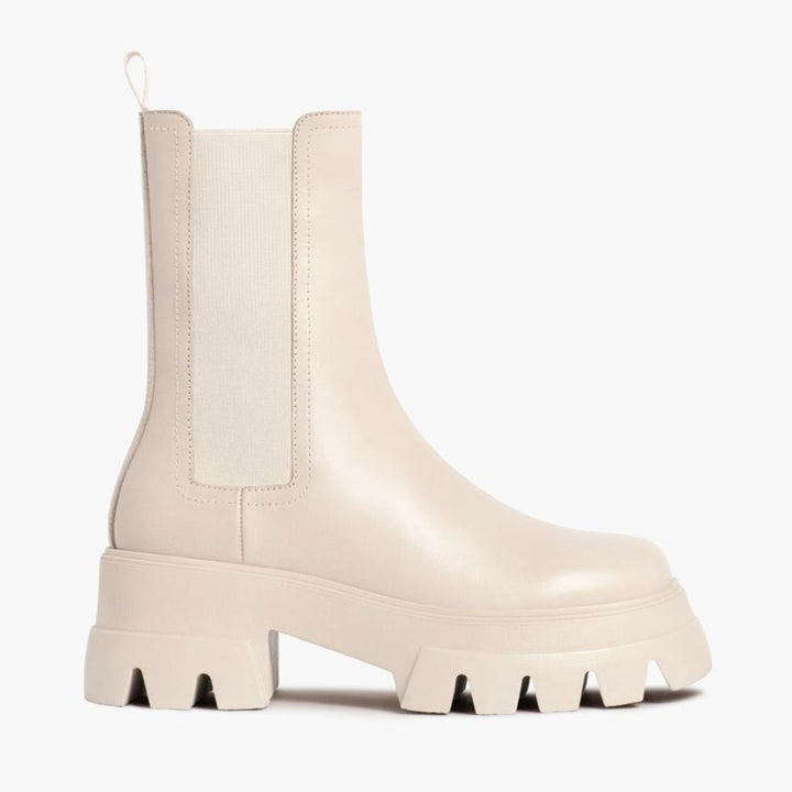 Indføre granske svulst Women's Reign Chunky Outsole Chelsea Boot In Cream - Thursday Boots