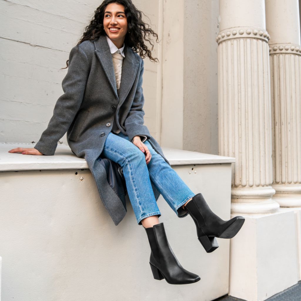 Women's Soho High Heel Chelsea Boot In Black Leather - Thursday