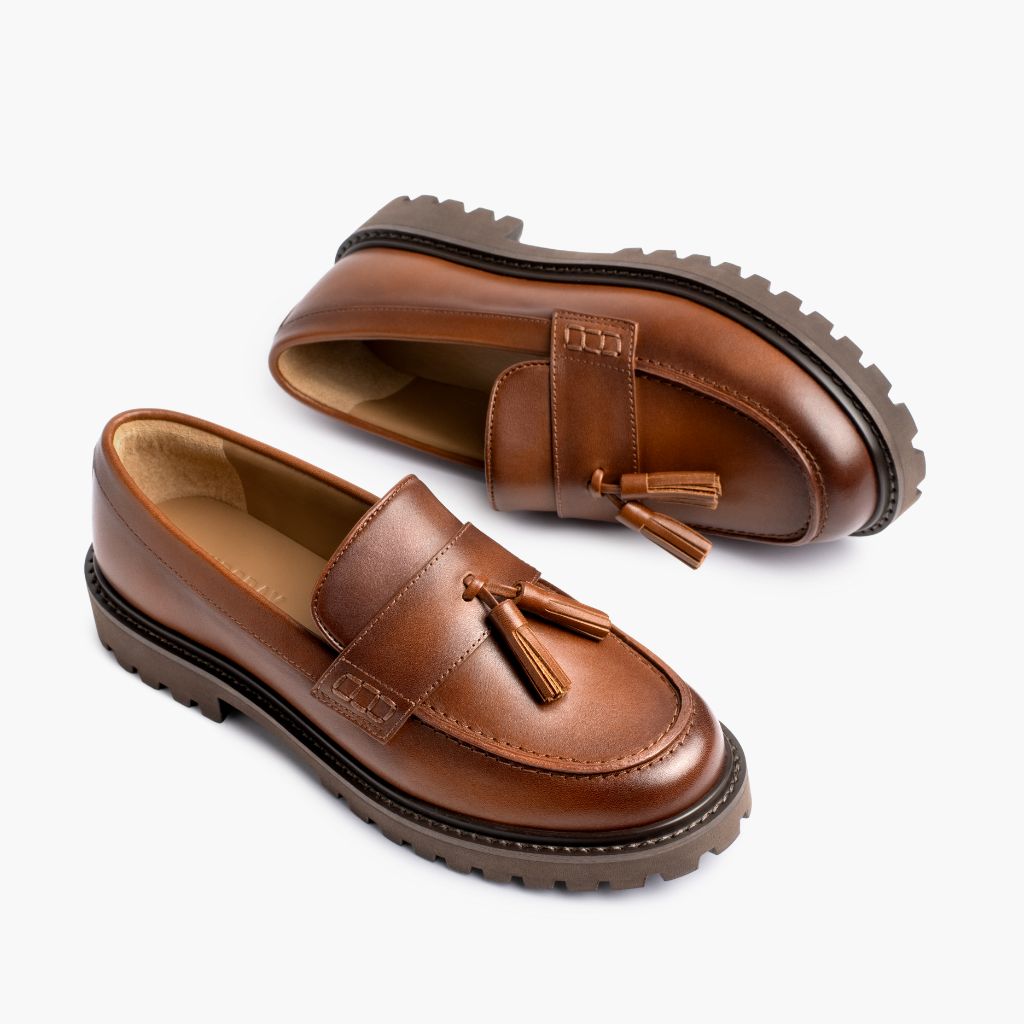 Women's Tassel Penny Loafer In Tan 'Toffee' Leather - Thursday