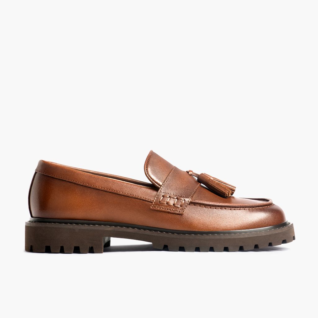 Women's Tassel Penny Loafer In Tan 'Toffee' Leather - Thursday