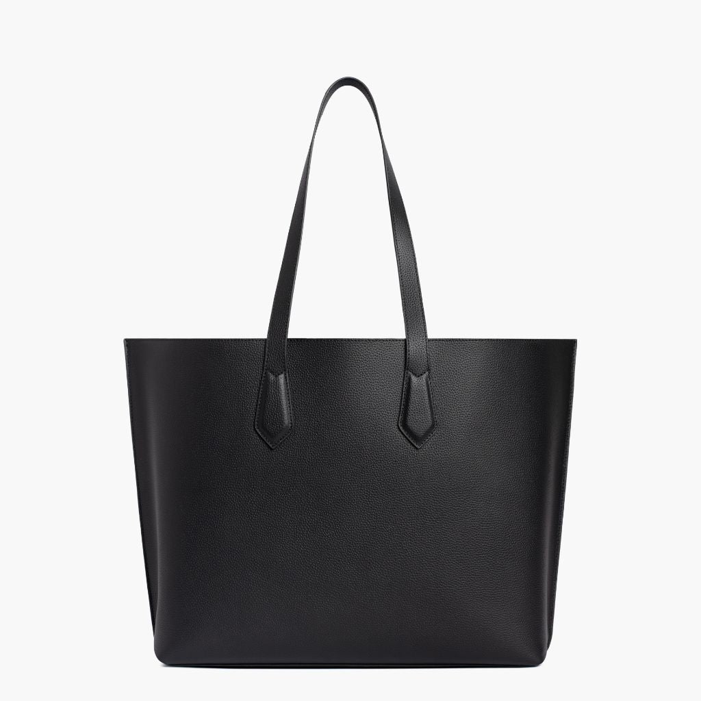 Women's Leather Work Wife Tote Bag in Black Leather - Thursday